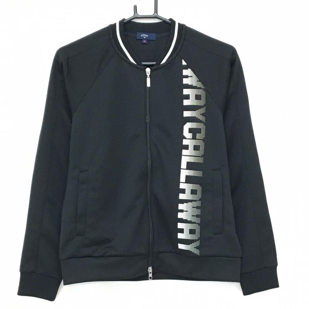 超美品】キャロウェイ ジャケットブルゾン 黒×白 ロゴプリント