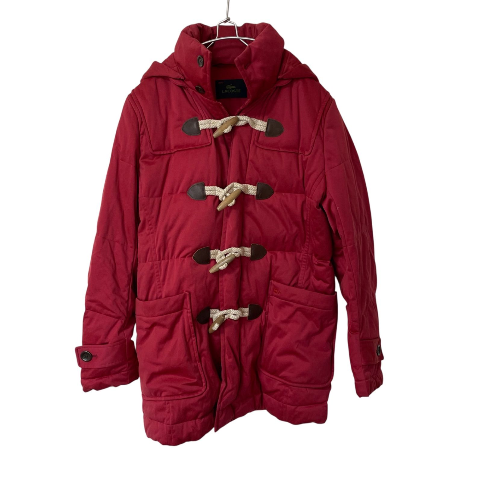 LACOSTE - 古着 LACOSTE ラコステ ダウンジャケット 40 赤 レディース 