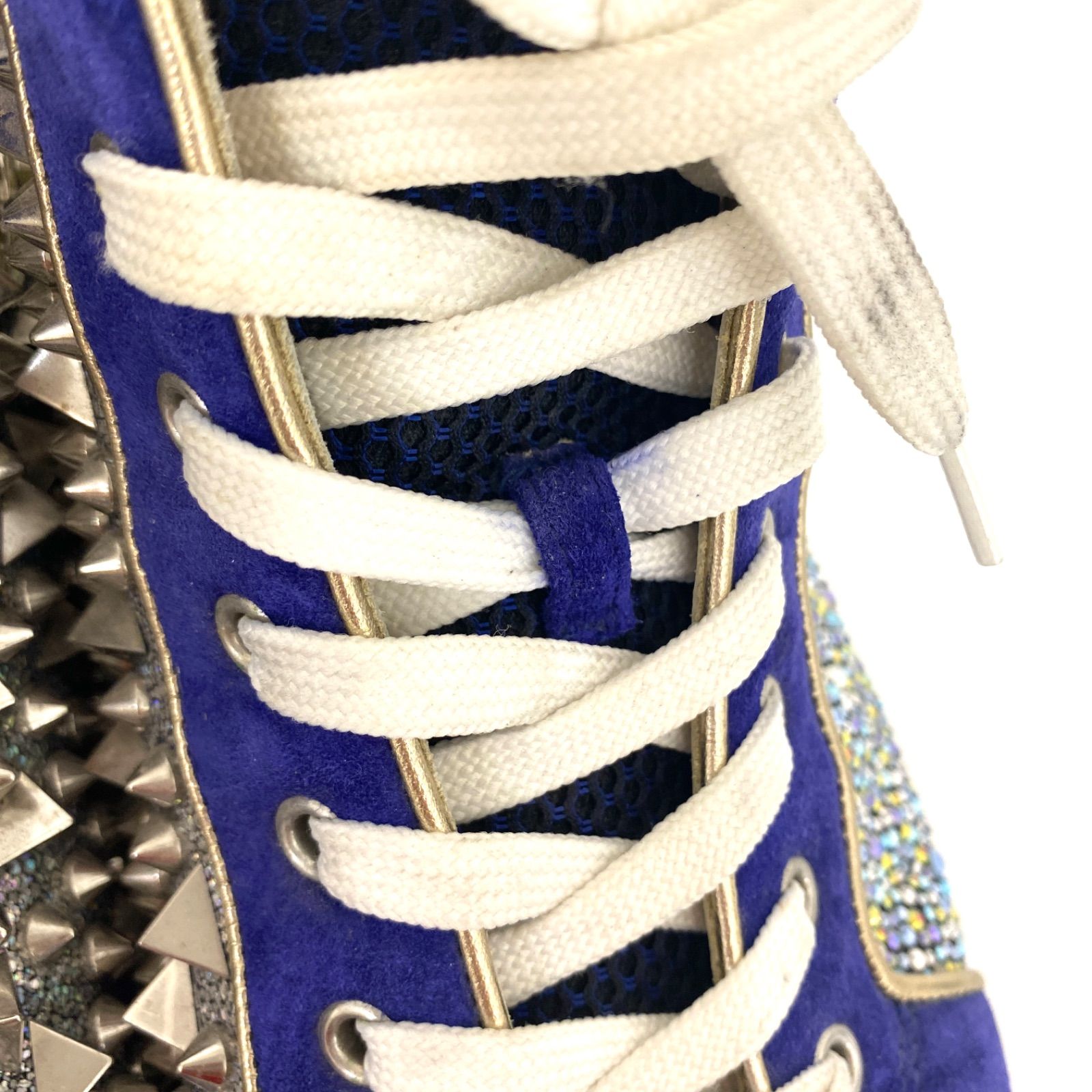 Louboutin ルブタン ハイカットスニーカー スワロフスキー スパイク 