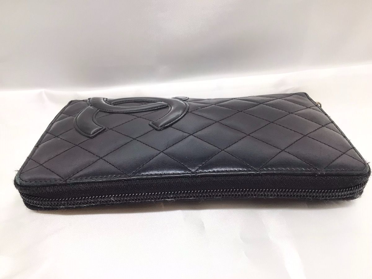 CHANEL シャネル カンボンライン 長財布 ラウンドファスナー M-1855