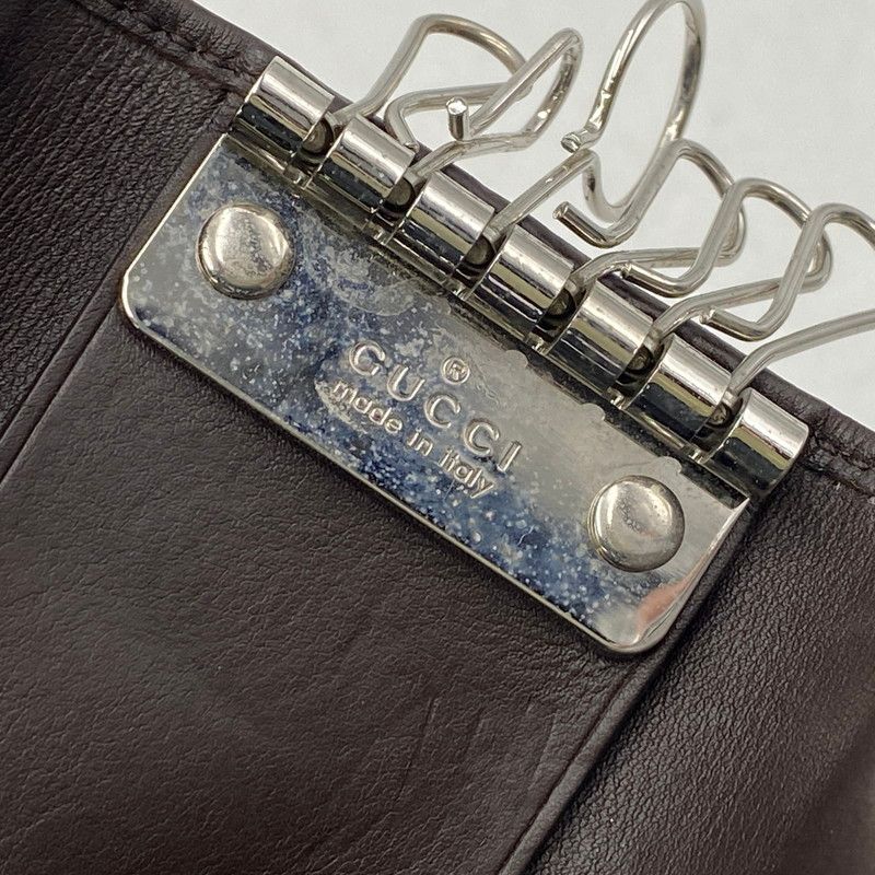 中古品】GUCCI グッチ 256433 グッチシマ 6連 KEY CASE キーケース