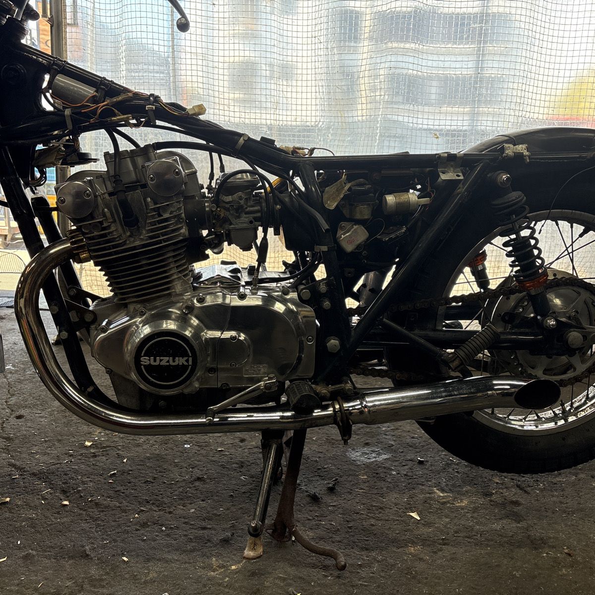 ゆ*Ｘ様 「中古品」SUZUKI GS400 マフラー SUZUKI GS400 マフラー 2本出し 社外品 スズキ - メルカリ