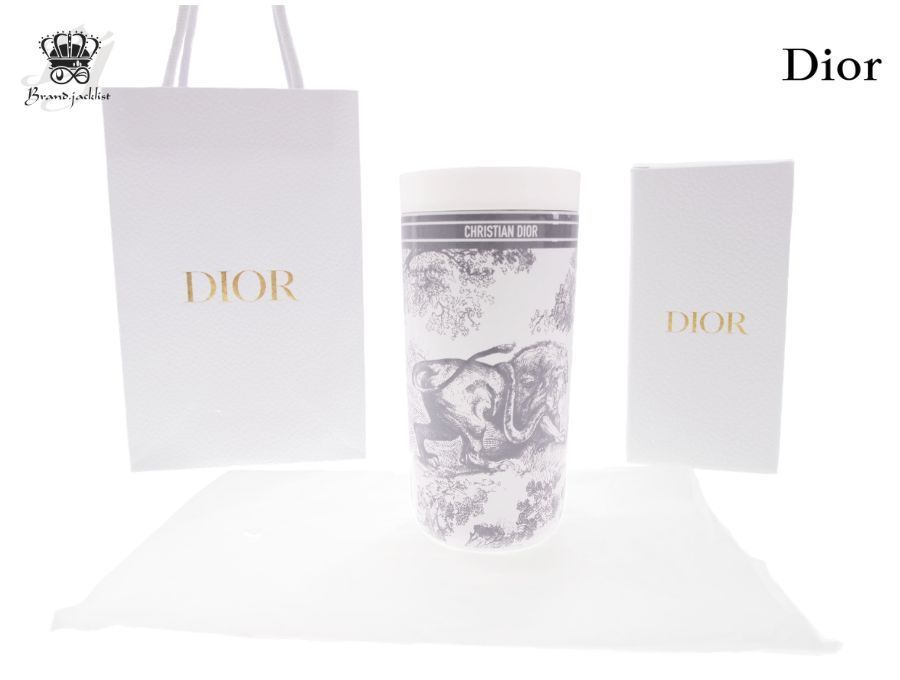 ディオール ノベルティ 蓋付きタンブラー トワル・ドゥ・ジュイ柄