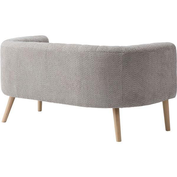  ソファー グレージュ 約W142×D72×H67×SH44cm 組立式 スエードソファベッド 2人掛け 3人掛けソファ ソファ ソファベッド