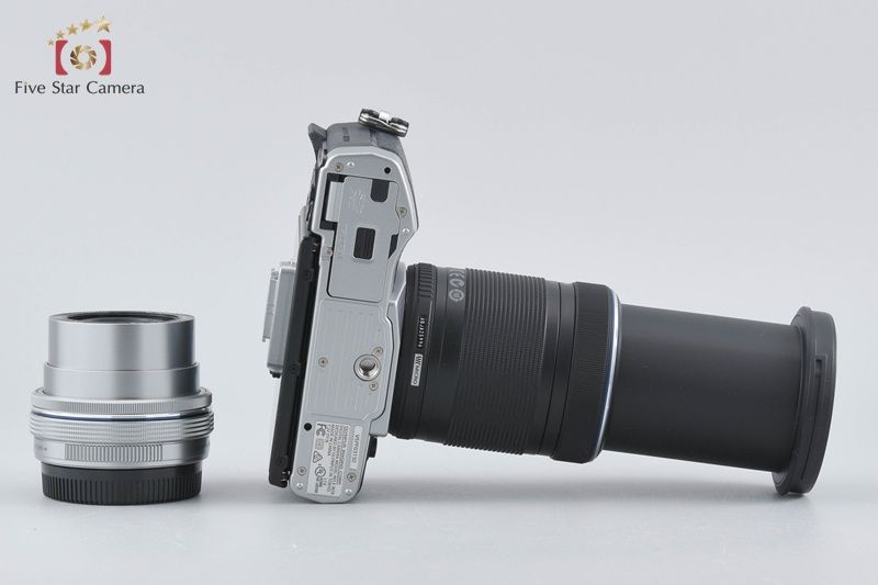 中古】OLYMPUS オリンパス OM-D E-M10 EZ ダブルズームキット シルバー