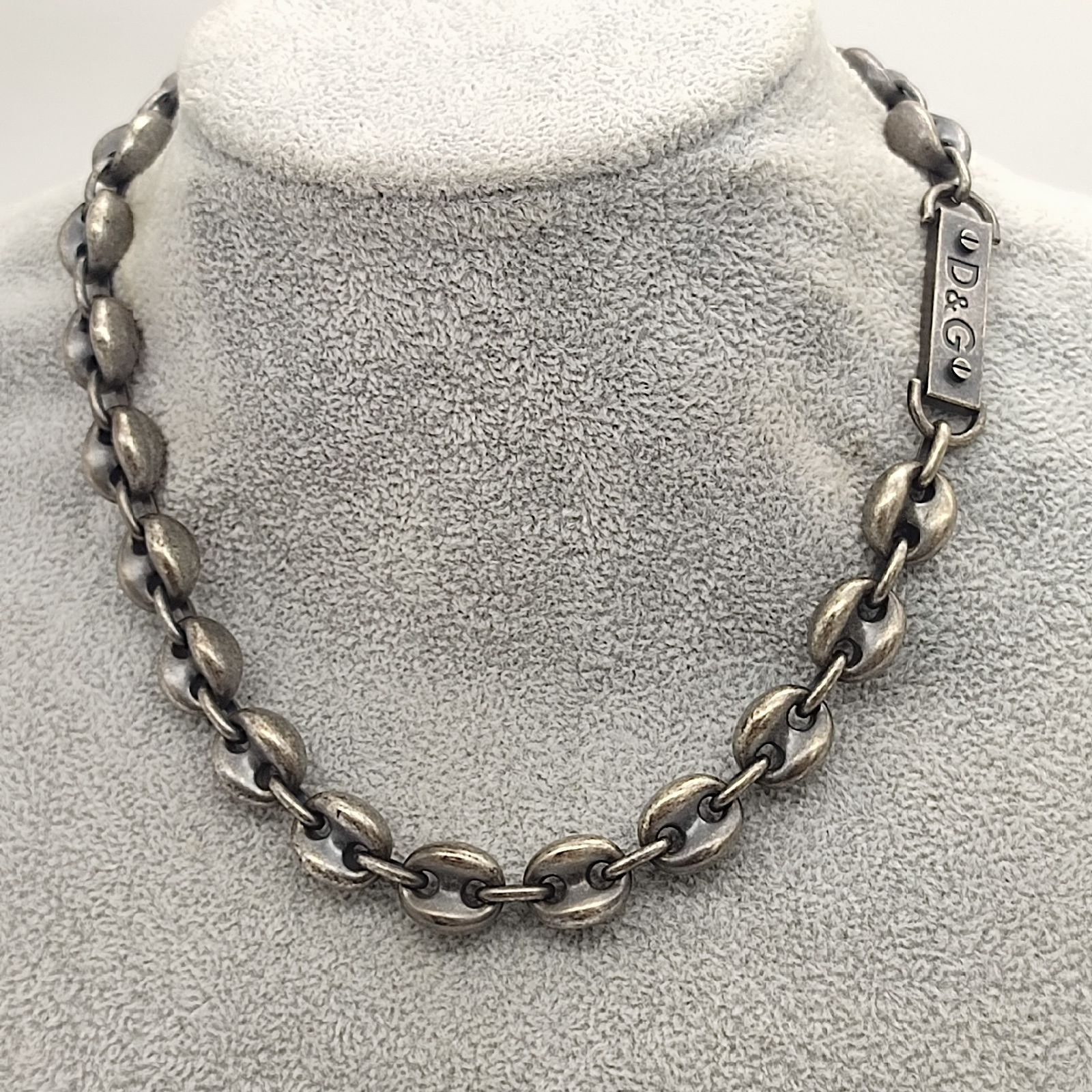 美品】D&G DOLCE & GABBANA ロゴ マリーナチェーンネックレス