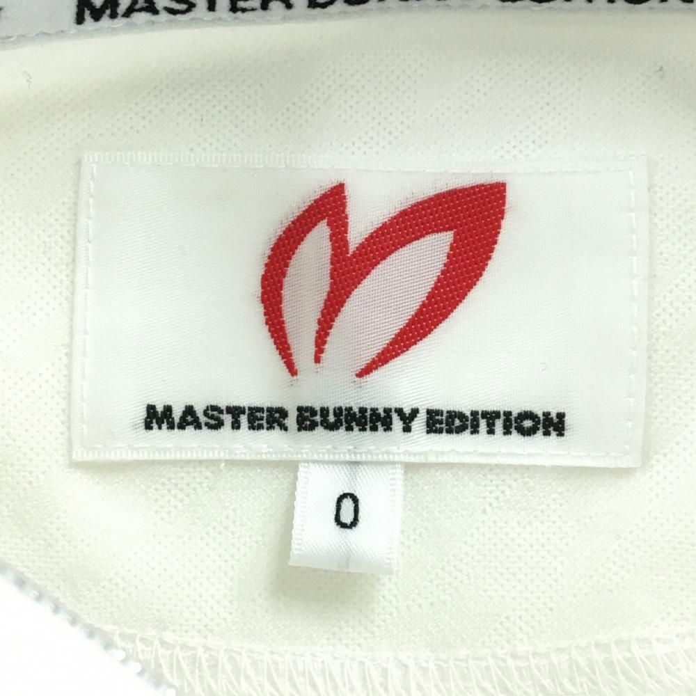 超美品】マスターバニー 長袖ポロシャツ 白 千鳥格子地模様 スタンド