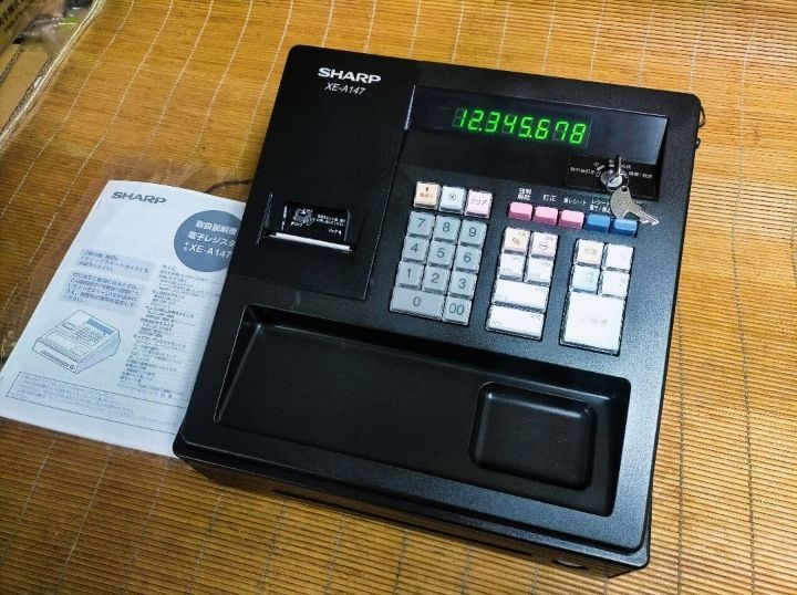 シャープレジスター XE-A147 PC連携売上管理フル設定無料 989662