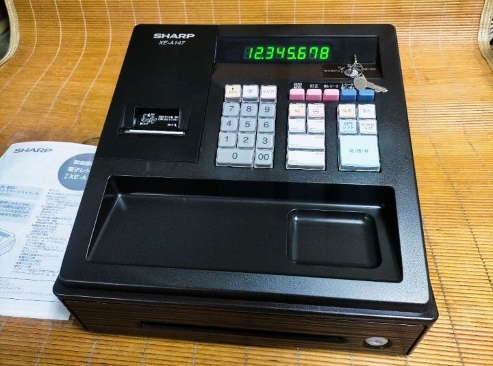 シャープレジスター XE-A147 PC連携売上管理フル設定無料 989662