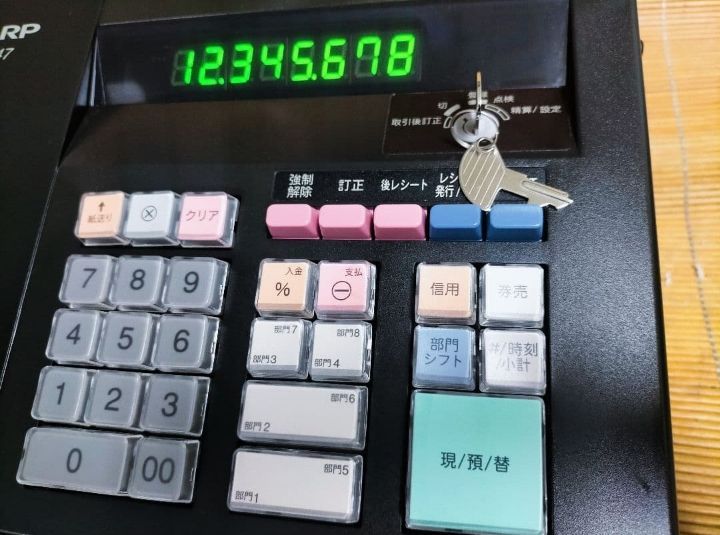 シャープレジスター XE-A147 PC連携売上管理フル設定無料 989662