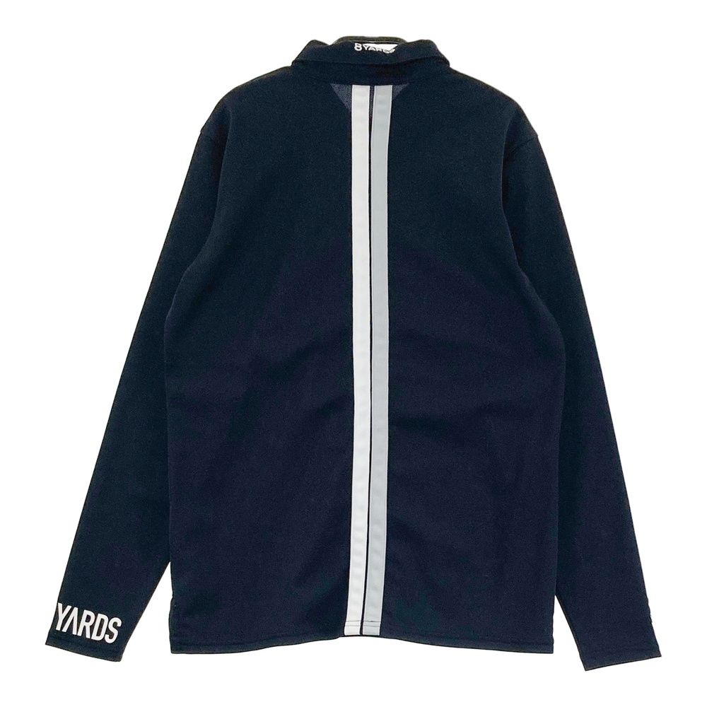 サイズ：L 8YARDS ハチヤーズ 長袖ポロシャツ ブラック系