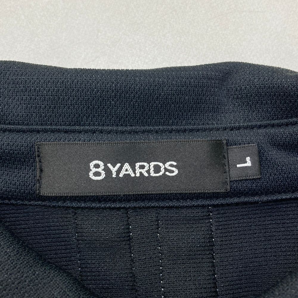 サイズ：L 8YARDS ハチヤーズ 長袖ポロシャツ ブラック系