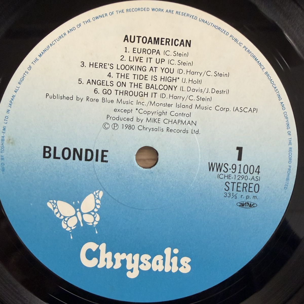 ポスター付/帯付/国内盤/LP/Blondie ブロンディー/Autoamerican オート