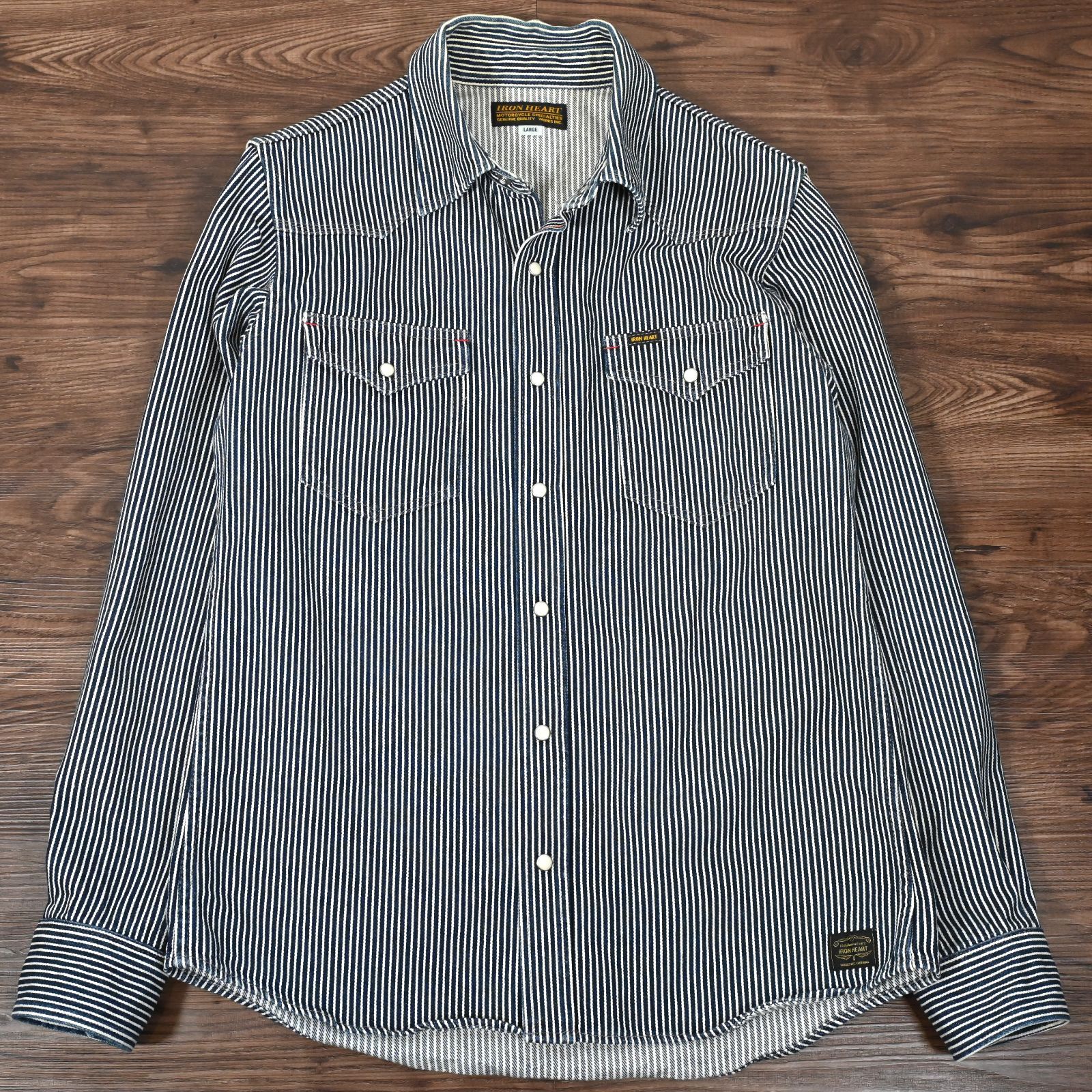 IRON HEART アイアンハート ヒッコリー 長袖シャツ ウエスタンシャツ