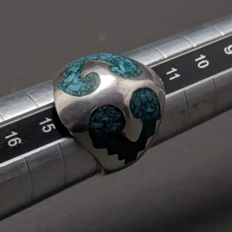 MEXICO Silver925 アイアンクロス 十字架 ターコイズ トルコ石 