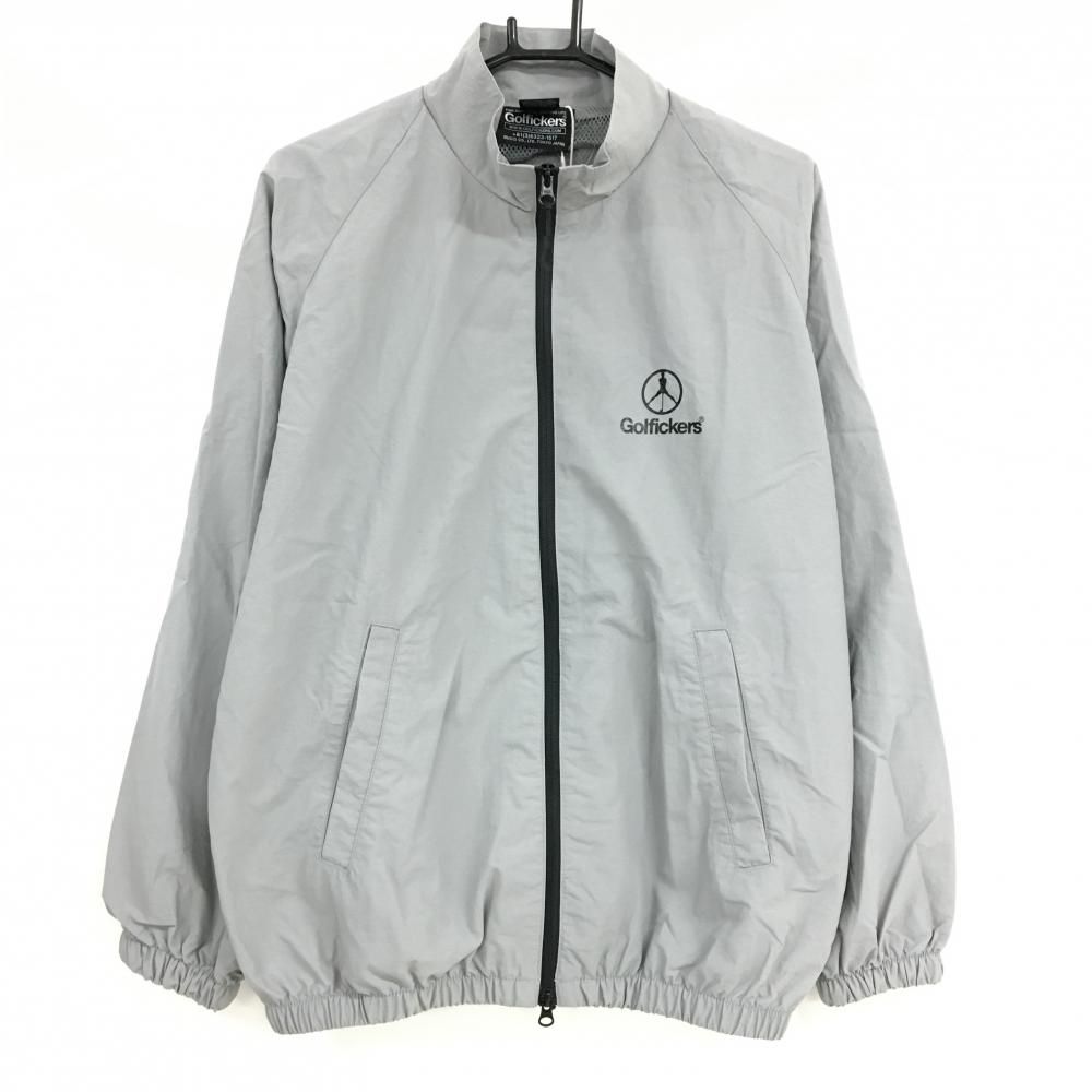 新品】ゴルフィッカーズ ジャケットブルゾン グレー×黒 裏地メッシュ
