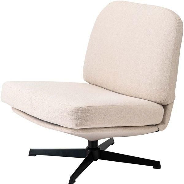  ラウンジチェア ベージュ 約W64×D82×H75×SH38cm 組立式 コンパクトソファベッド 2人掛け 3人掛けソファ ソファ ソファベッド