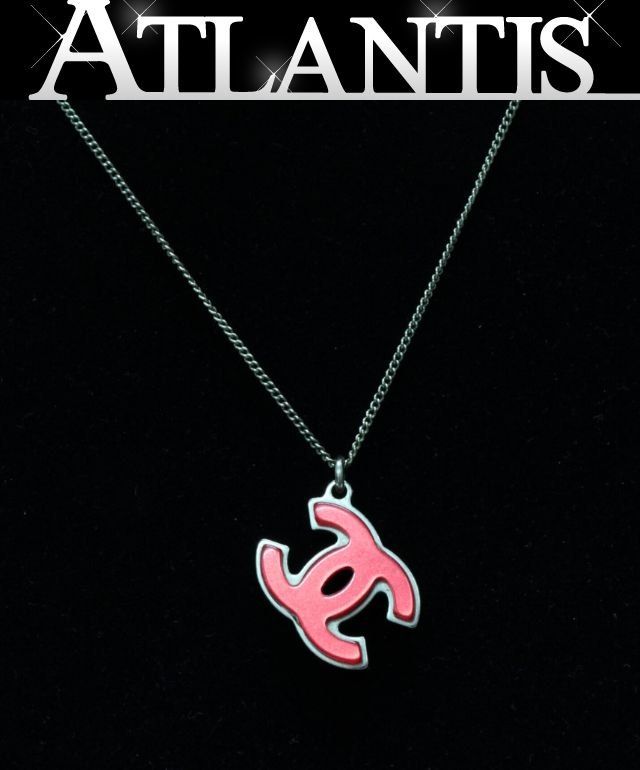 シャネル CHANEL ココマーク リバーシブル ネックレス 赤×黒 05P