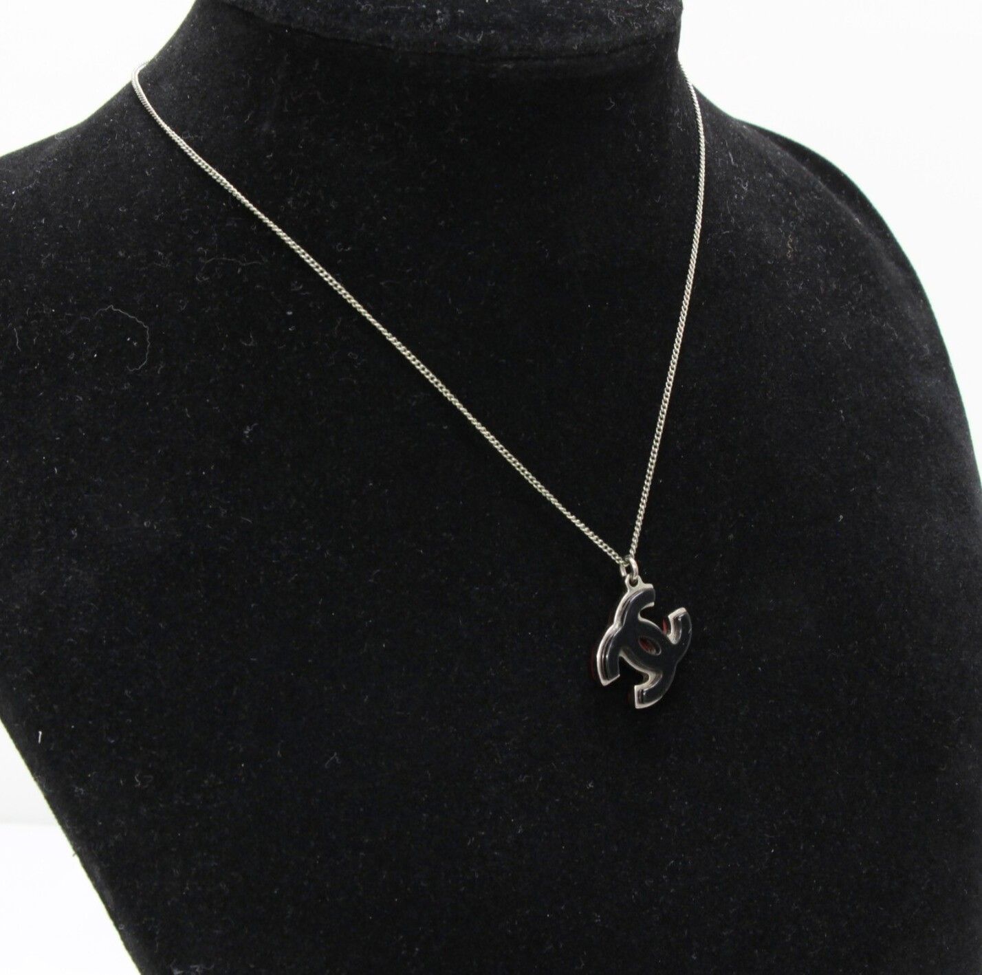 シャネル CHANEL ココマーク リバーシブル ネックレス 赤×黒 05P