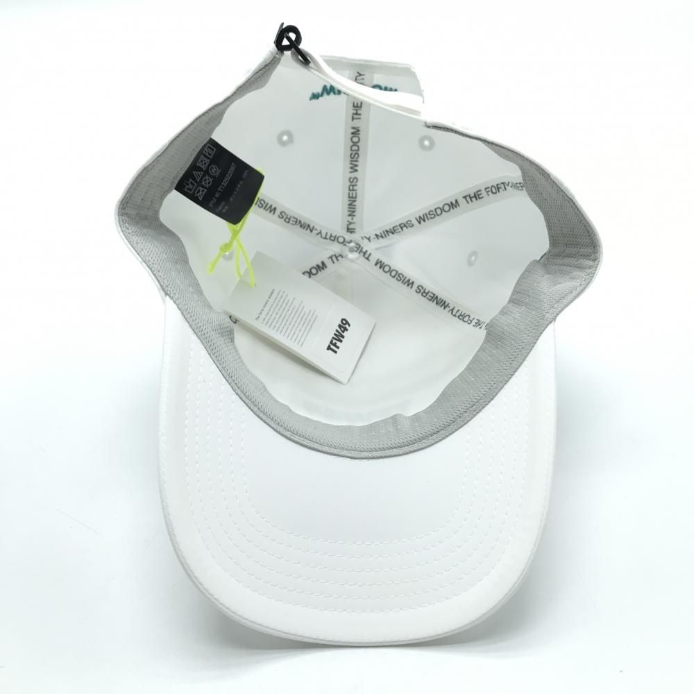 新品】TFW49 キャップ 白×ライトグリーン ロゴ刺しゅう F ゴルフウェア