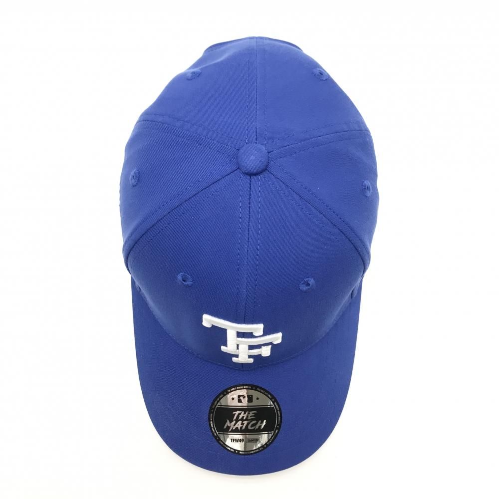 超美品】TFW49 キャップ ブルー×白 立体ロゴ刺しゅう F ゴルフウェア