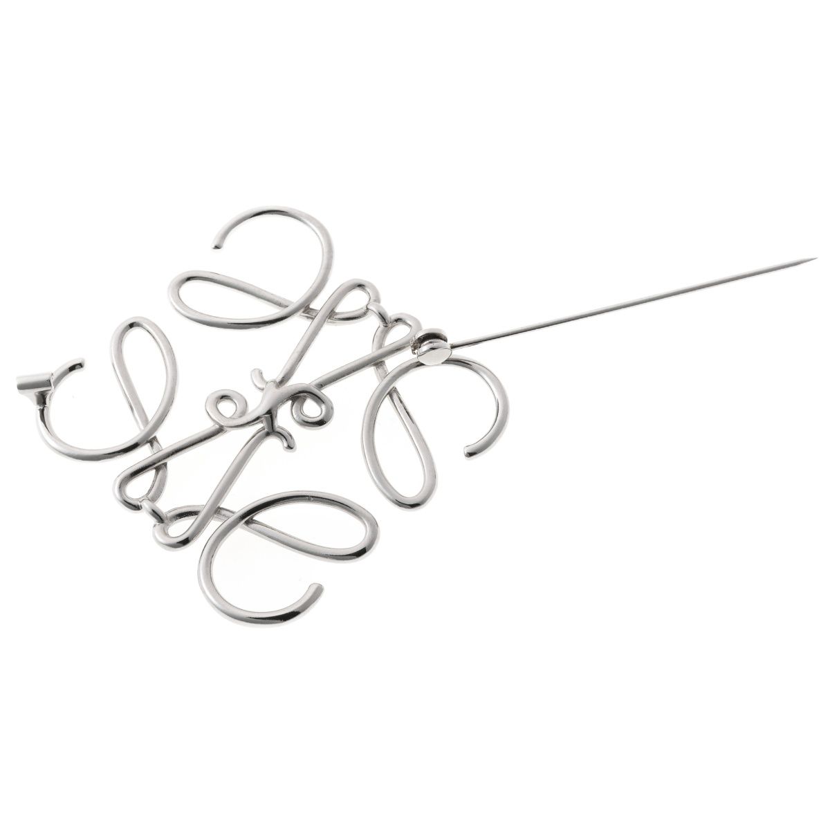 ロエベ/LOEWE アナグラム ブローチ 111.25.020 メタル パラジウム