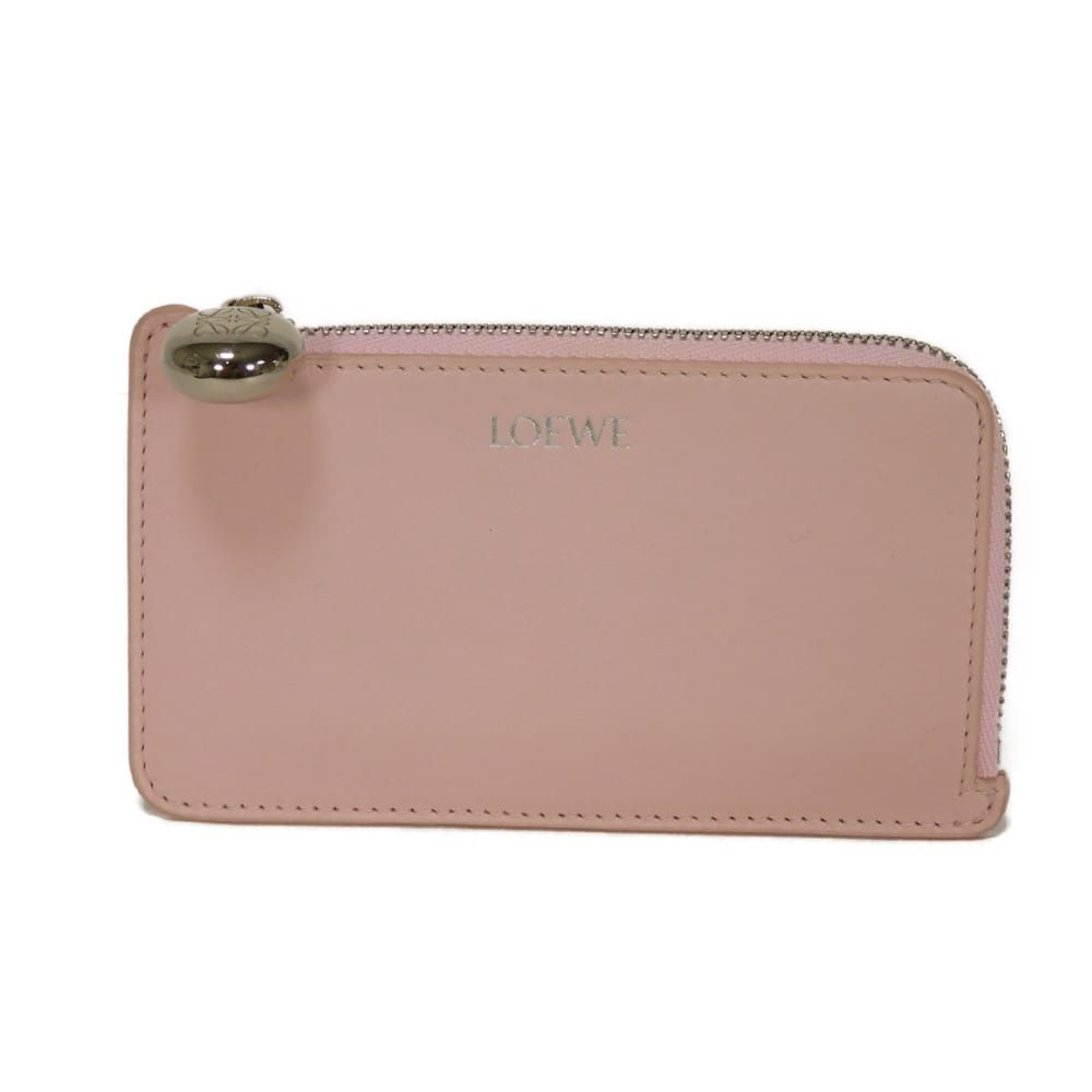 ロエベ・LOEWE☆ケース・小銭入れ☆ピンク LOEWE ロエベ ペブル コイン カードホルダー アナグラム パステル