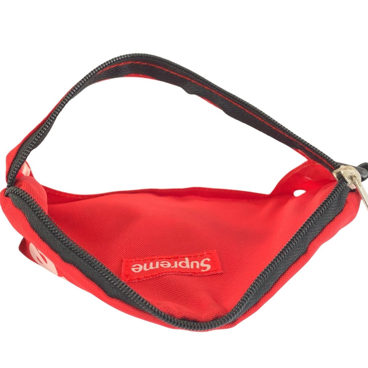 美品 Supreme シュプリーム レッド ブラック シルバー金具 ナイロン