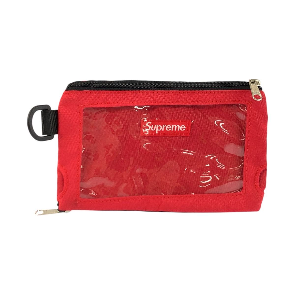 美品 Supreme シュプリーム レッド ブラック シルバー金具 ナイロン