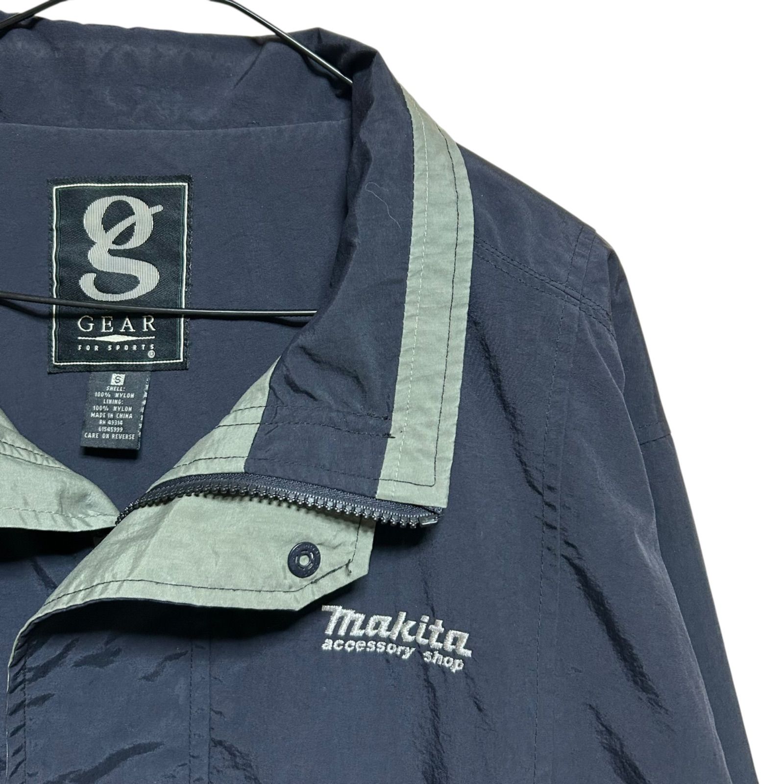 希少 GEAR × makita マキタ 企業ロゴ刺繍 ナイロンジャケット S 黒 