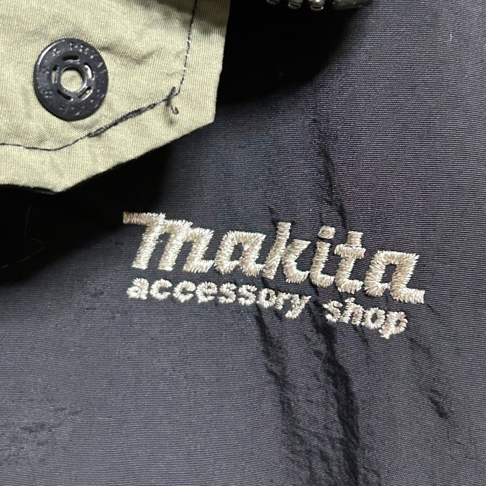 希少 GEAR × makita マキタ 企業ロゴ刺繍 ナイロンジャケット S 黒 
