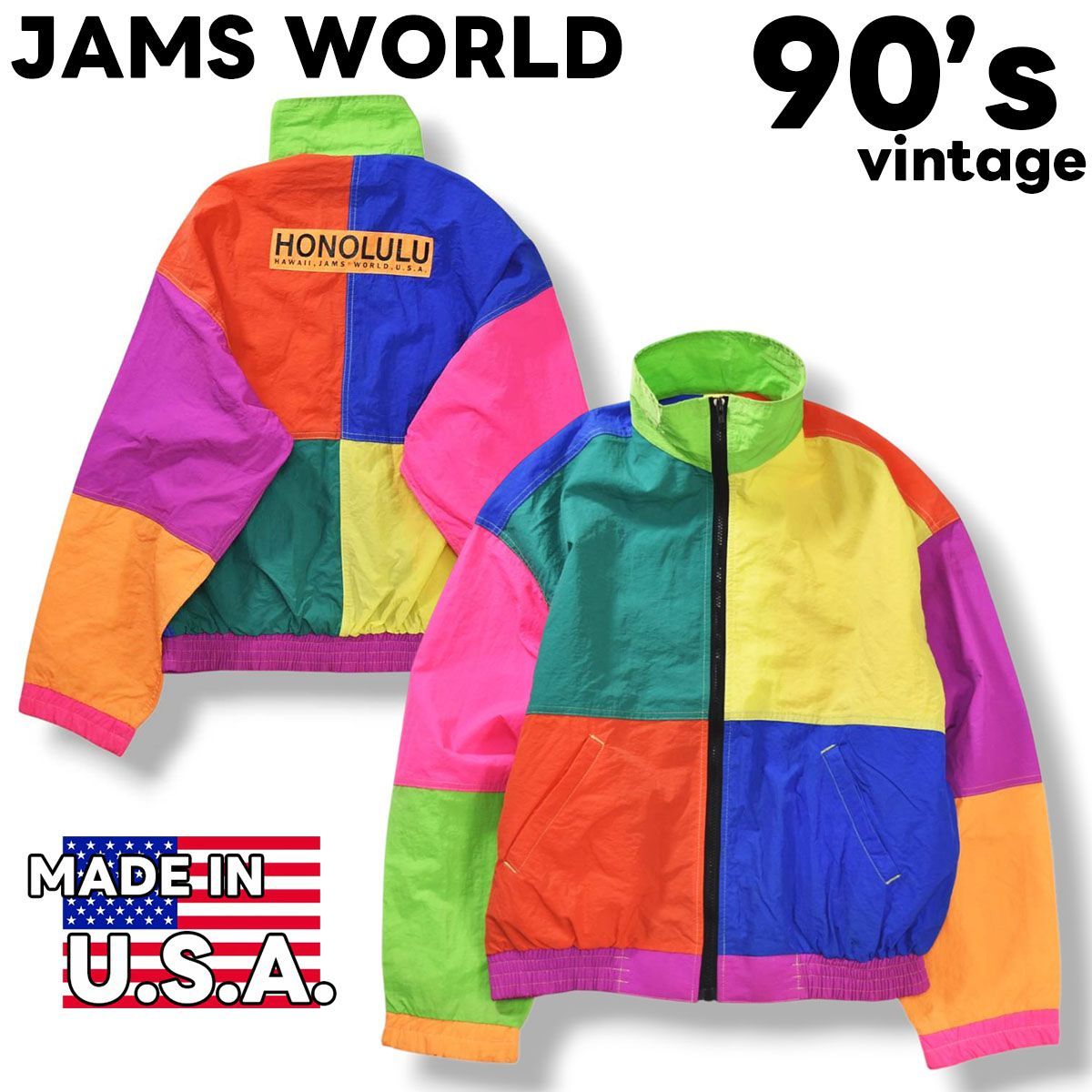 好配色】 90s ヴィンテージ USA製 ジャムズワールド JAMS WORLD