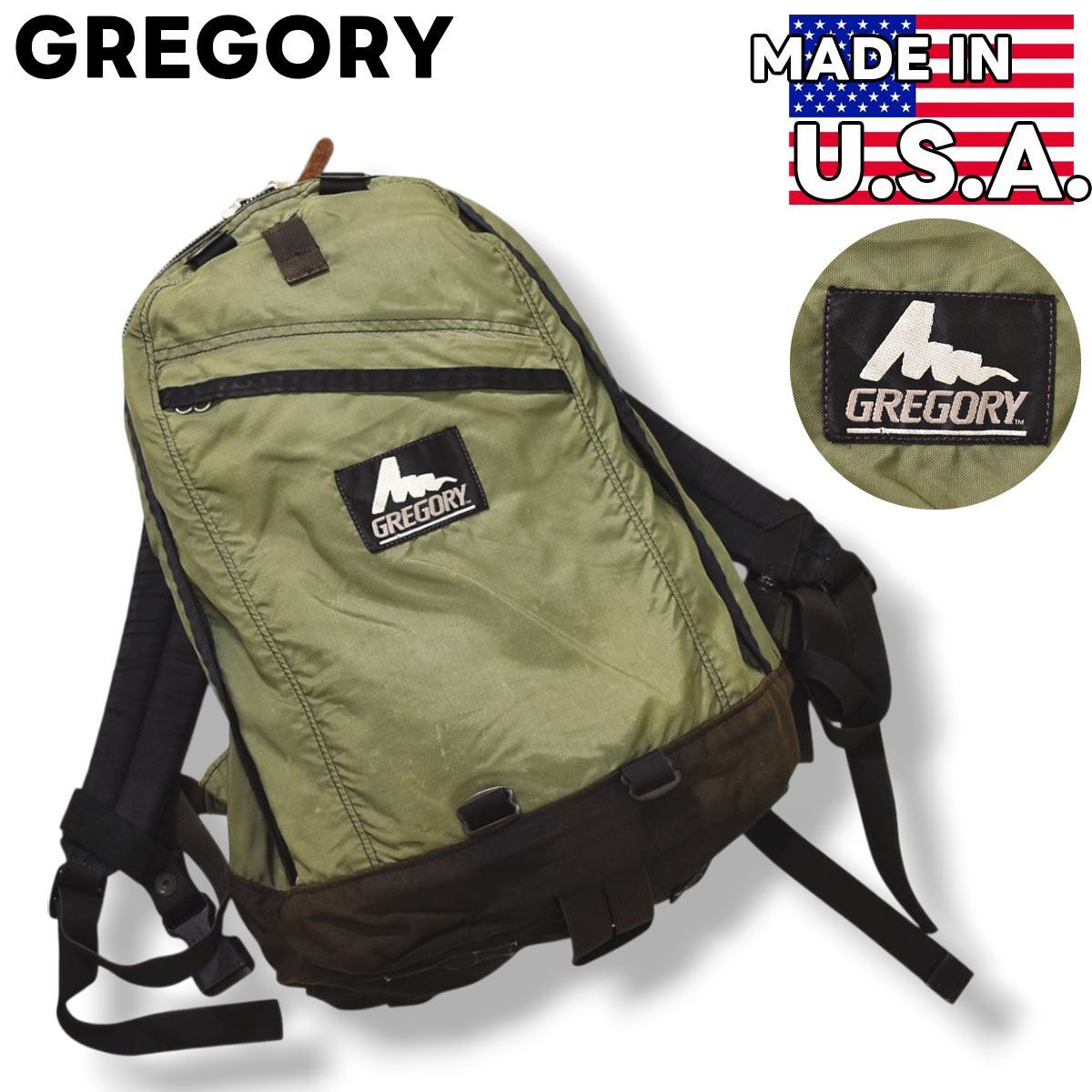定番】 USA製 旧タグ グレゴリー GREGORY デイパック バックパック