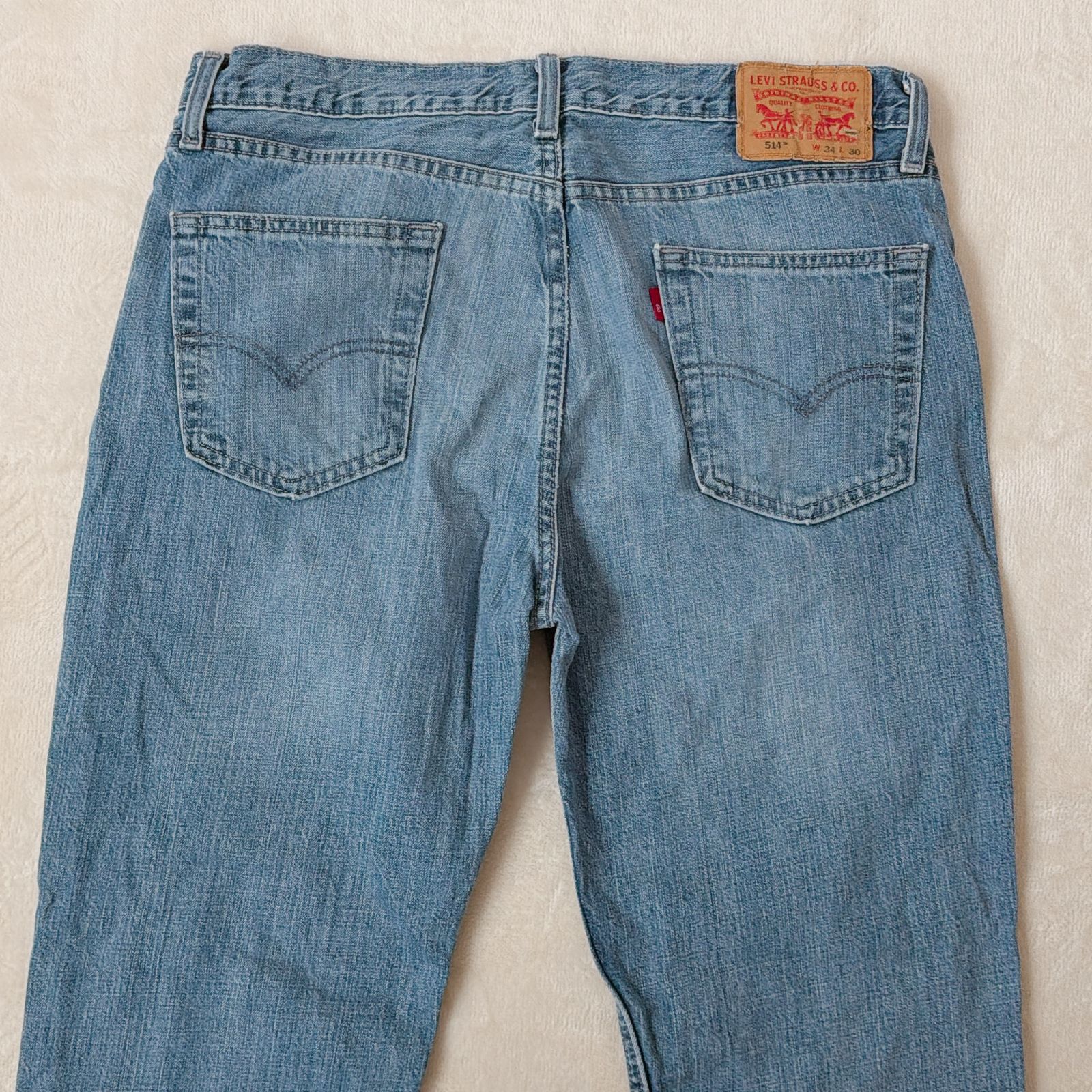 Levi's 514 W34L30 メキシコ製 ブルーデニム コットン100% スリム