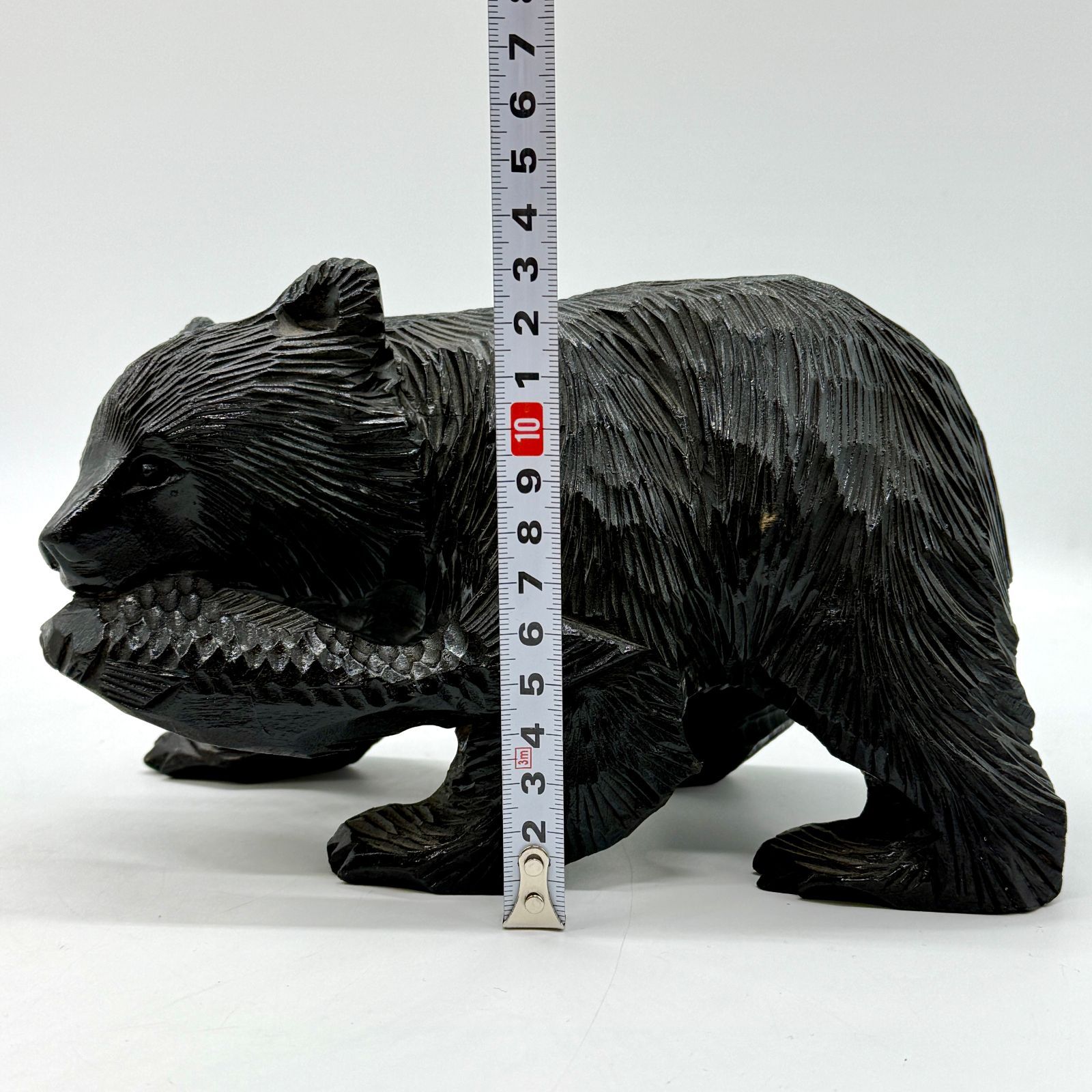 木彫の熊 置物 北海道 民芸品 昭和レトロ インテリア - メルカリ