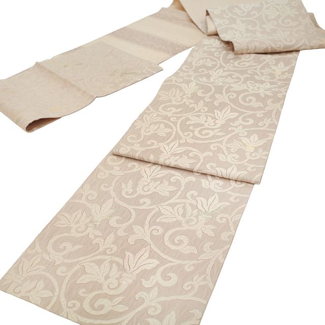 新古品】 袋帯 未使用 正絹 京都 西陣 弥栄織物 軽量織 軽量帯