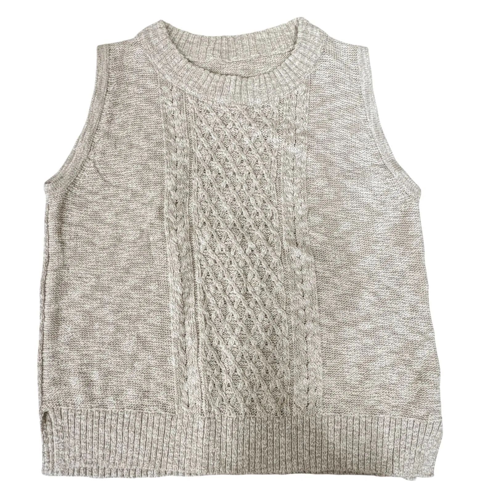 パラスパレス pal'las palace】 リネンコットン ケーブル編みニット