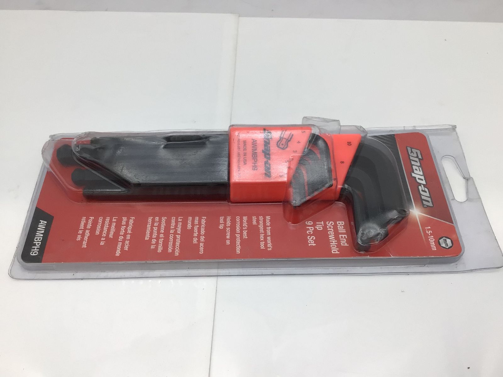 未使用に近い】Snap-on/ スナップオン AWMBPH9 〇 9本組みメトリックL