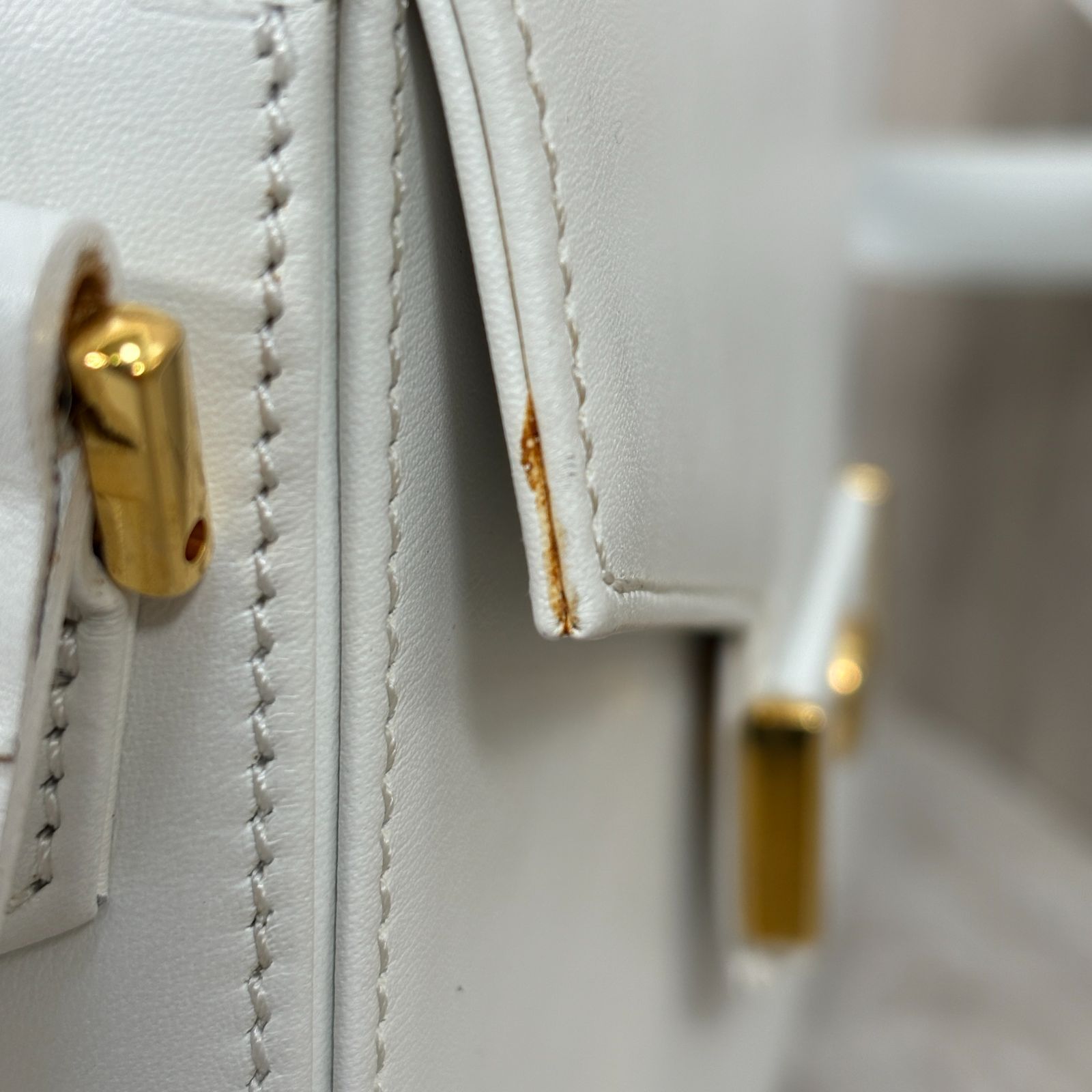 Christian Dior オールドディオール CDロゴ金具 ショルダーバッグ 白