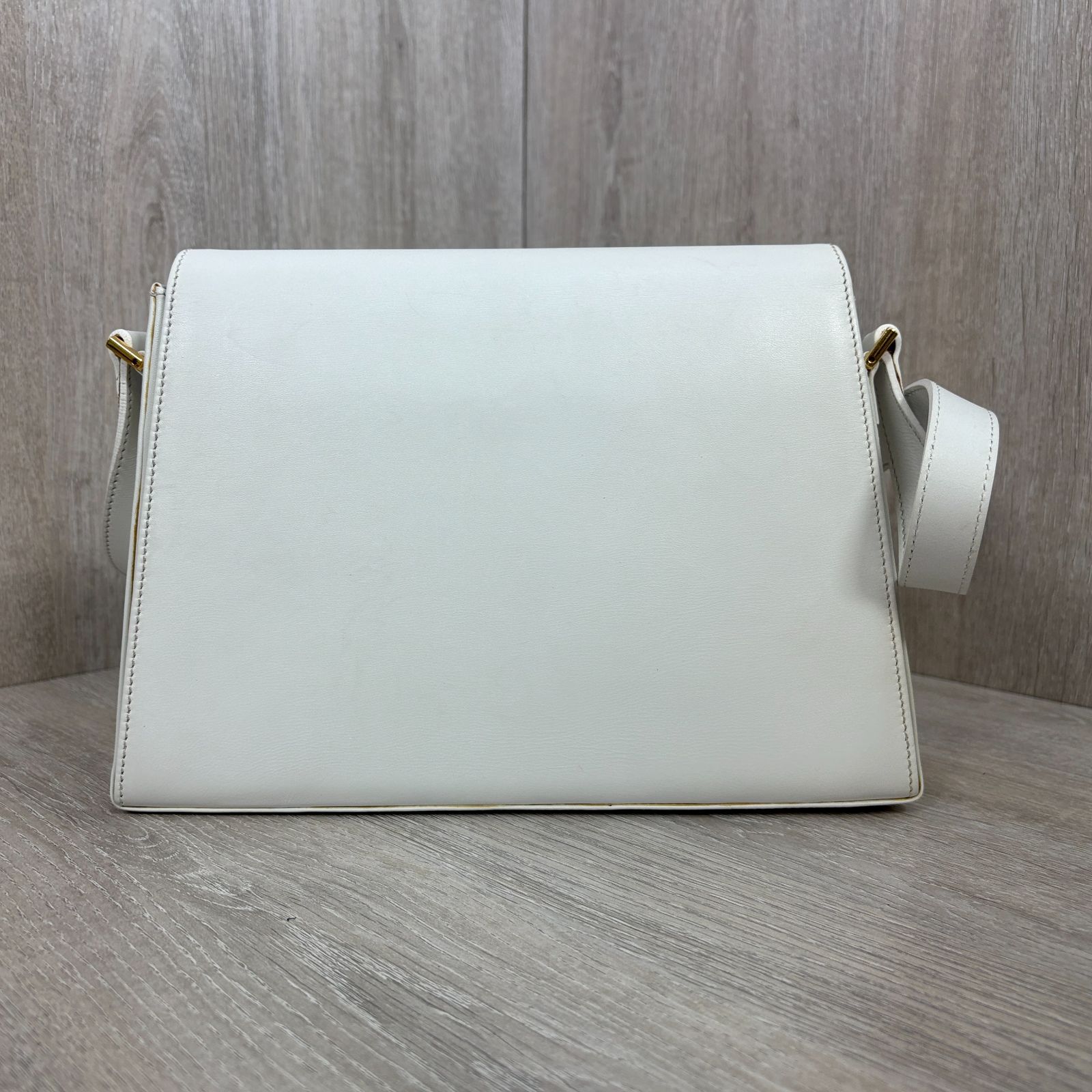 Christian Dior オールドディオール CDロゴ金具 ショルダーバッグ 白