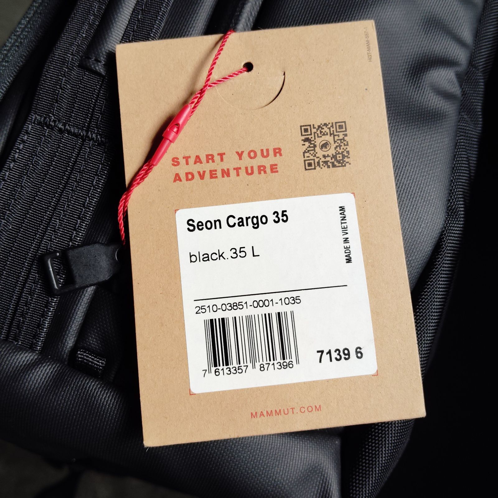 Mammut Seon Cargo 35 Black マムート セオンカーゴ ブラック バック 