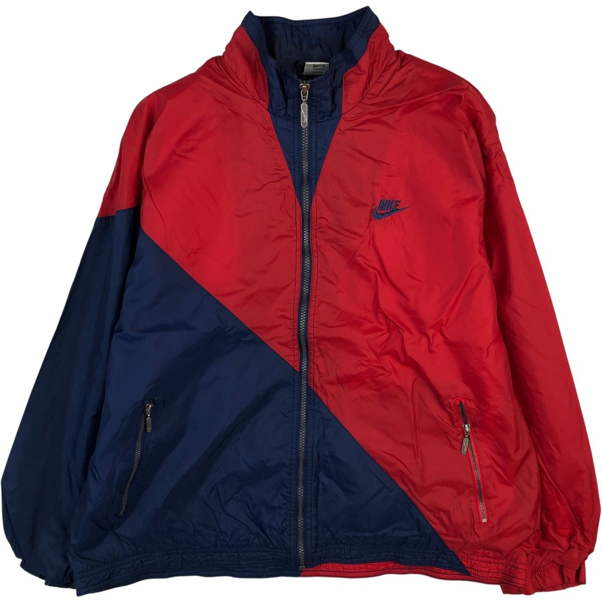 古着 90年代 ナイキ NIKE バックロゴ ナイロンジャケット メンズM相当 