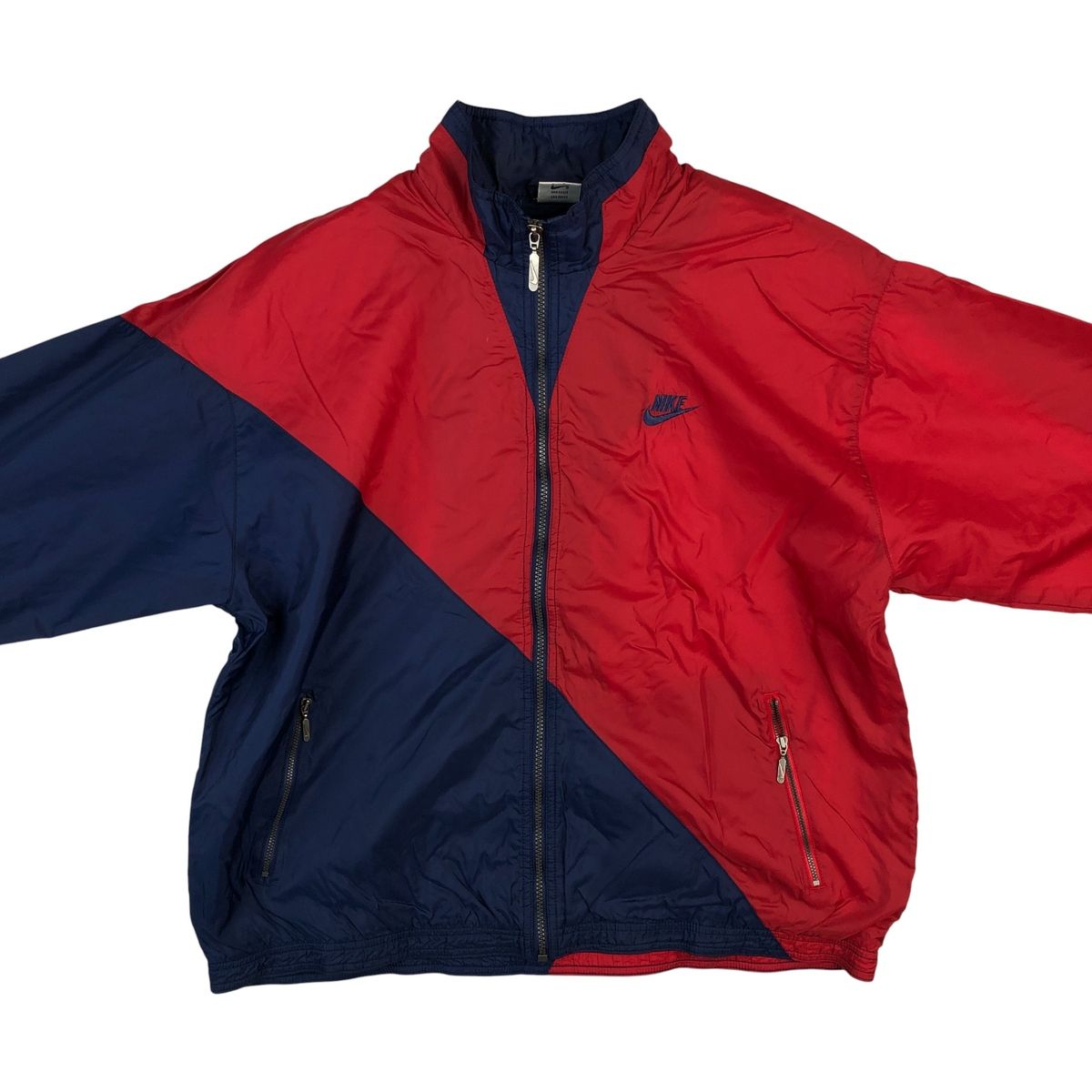 古着 90年代 ナイキ NIKE バックロゴ ナイロンジャケット メンズM相当 