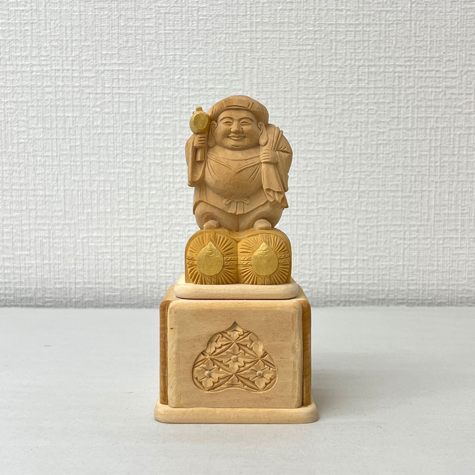 大黒天(日蓮宗の脇侍) 白木製 2.5寸 : 仏壇・仏具販売-仏壇屋 仏像 大黒天