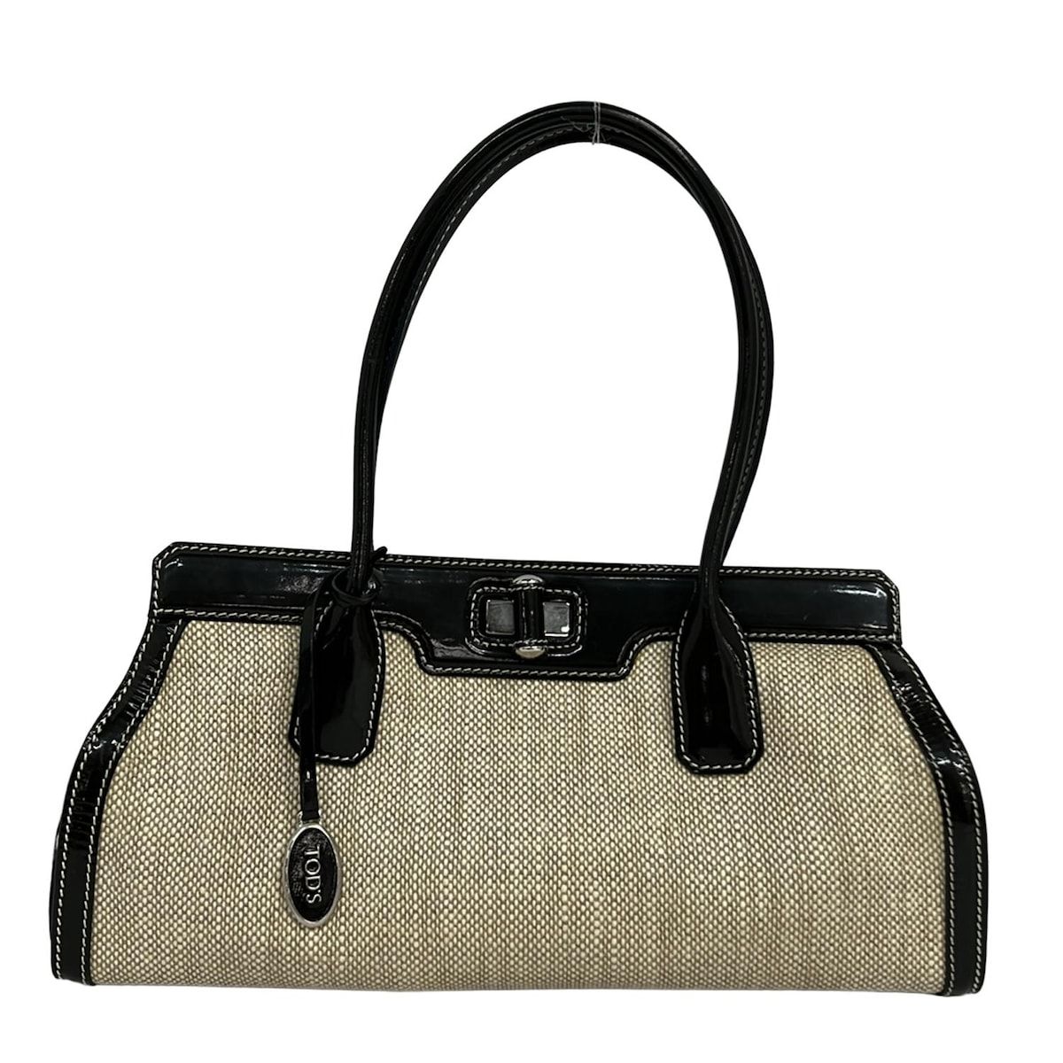 TOD'S(トッズ) ハンドバッグ - アイボリー×ベージュ×黒 レザー - メルカリ