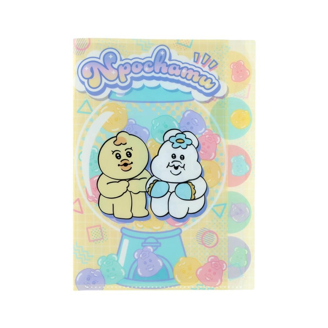 ぽむ太郎♡即購入OK⭐︎ メール便】んぽちゃむ ポケットファイル ダイカットクリアファイル5P
