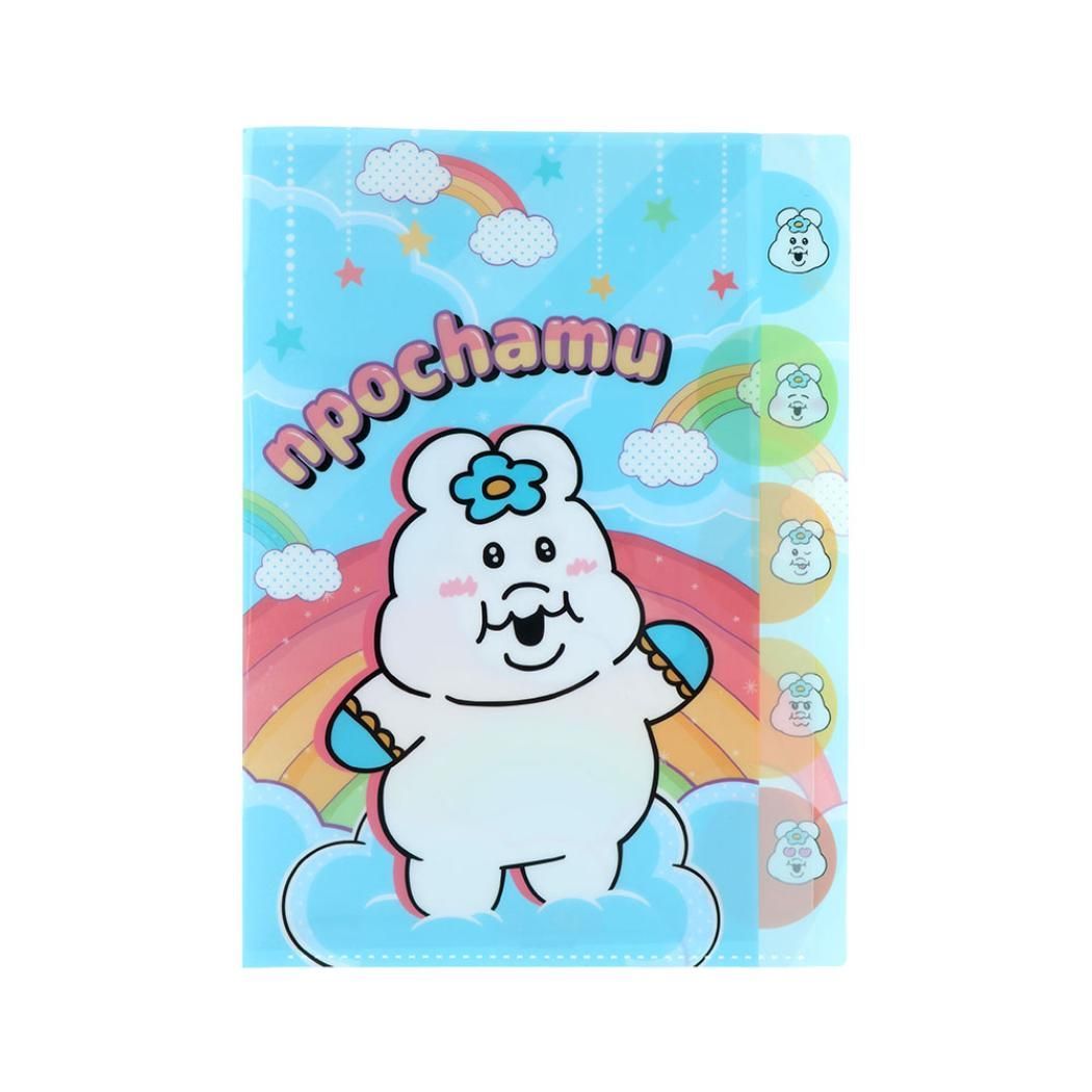 ぽむ太郎♡即購入OK⭐︎ メール便】んぽちゃむ ポケットファイル ダイカットクリアファイル5P