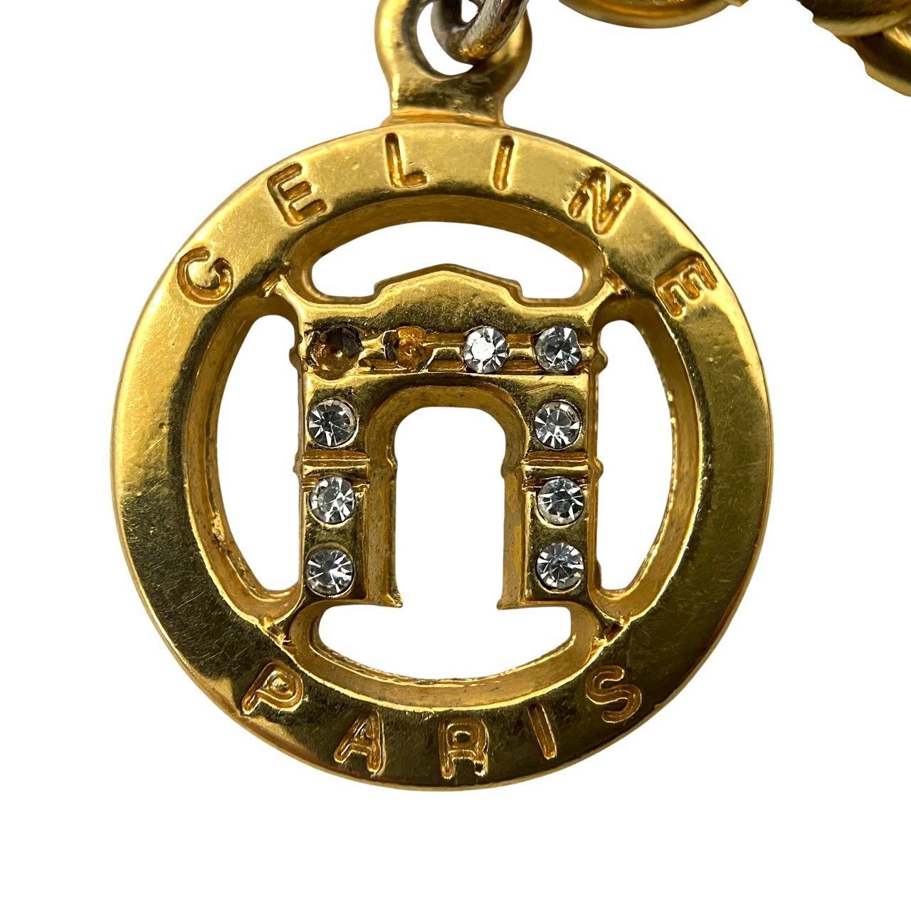 CELINE】エッフェル塔 凱旋門 モチーフ チェーン ブレスレット