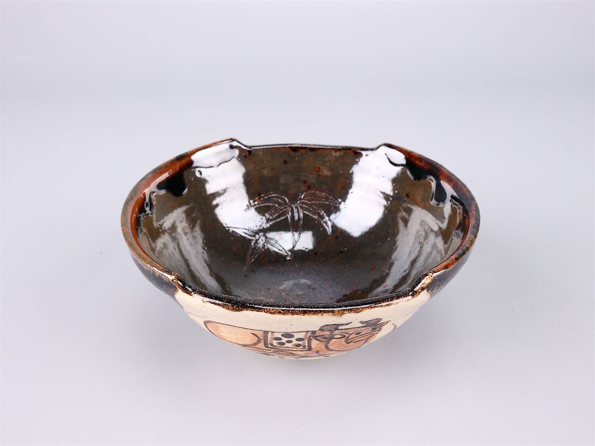 佐藤和子】造 不二窯 織部焼 茶碗／共箱付 美品！CP521 - メルカリ