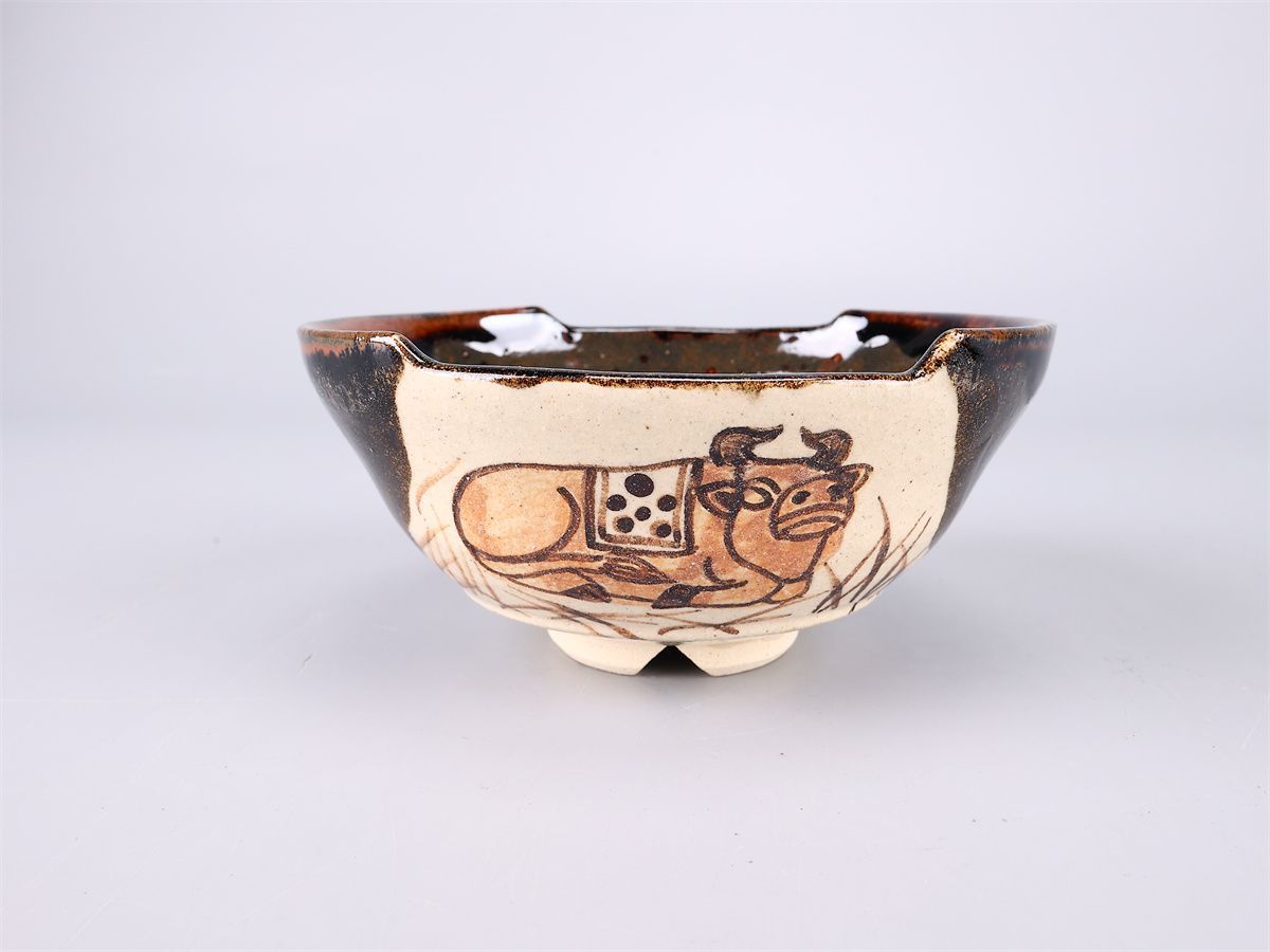 佐藤和子】造 不二窯 織部焼 茶碗／共箱付 美品！CP521 - メルカリ